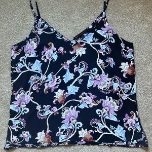 White House Black Market spaghetti strap pullover blouse